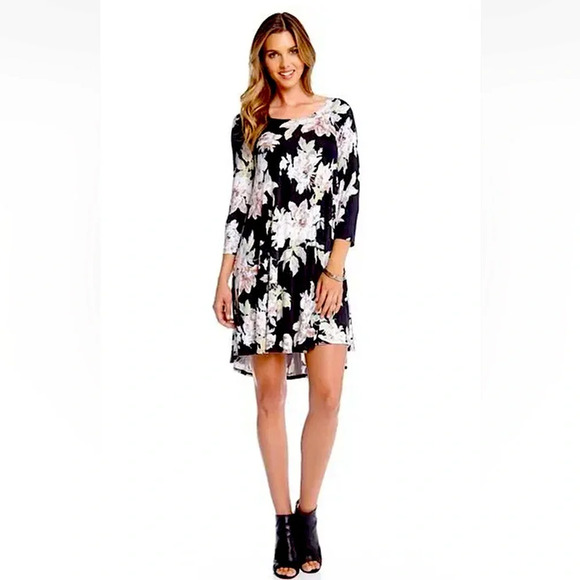 Karen Kane Dresses & Skirts - Karen Kane Women's Floral Ballet Neck Swing Dress